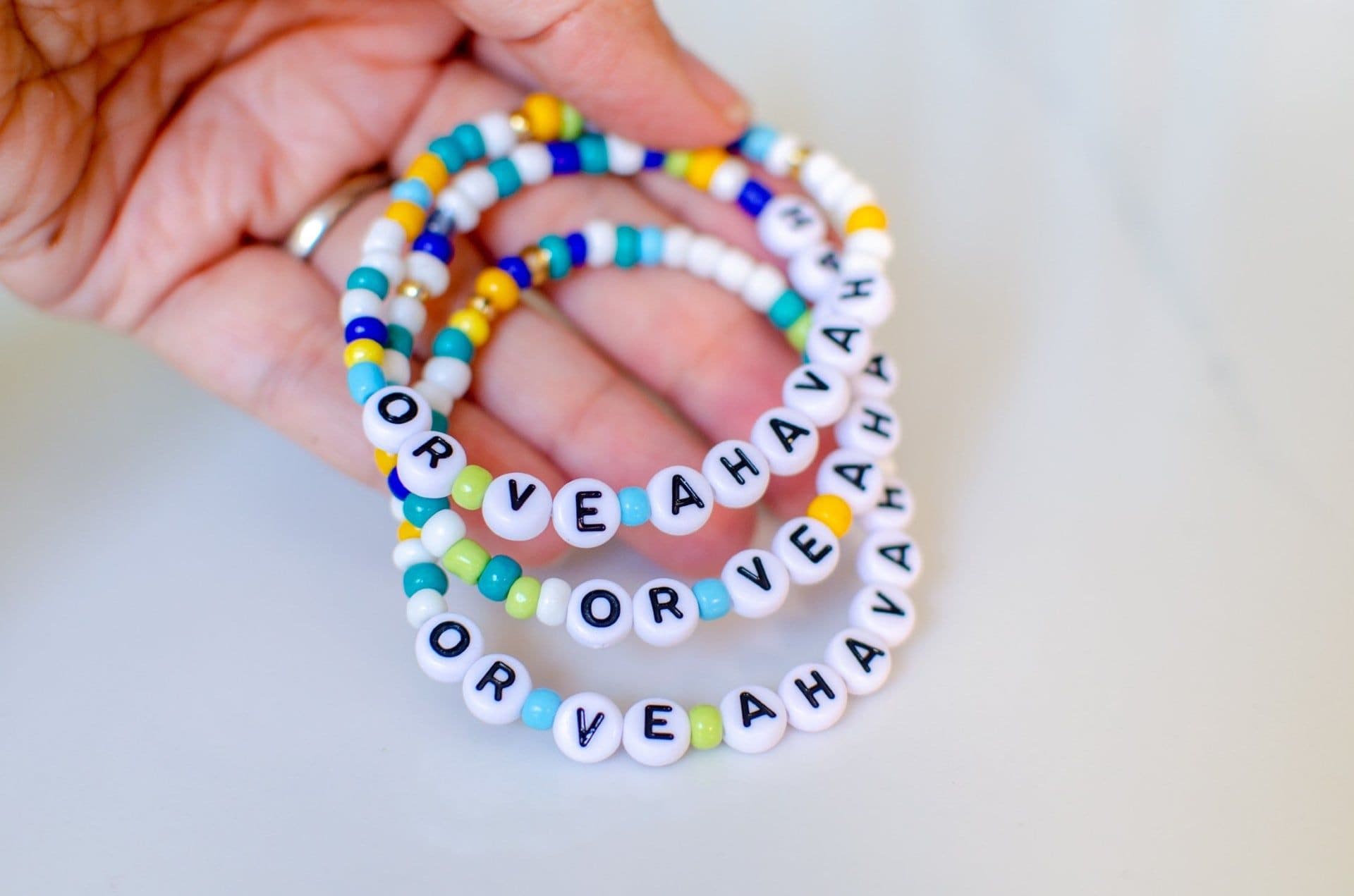 intention word bracelets for Hanukkah