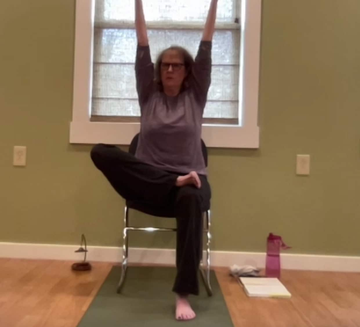 tree pose chair yoga for seniors