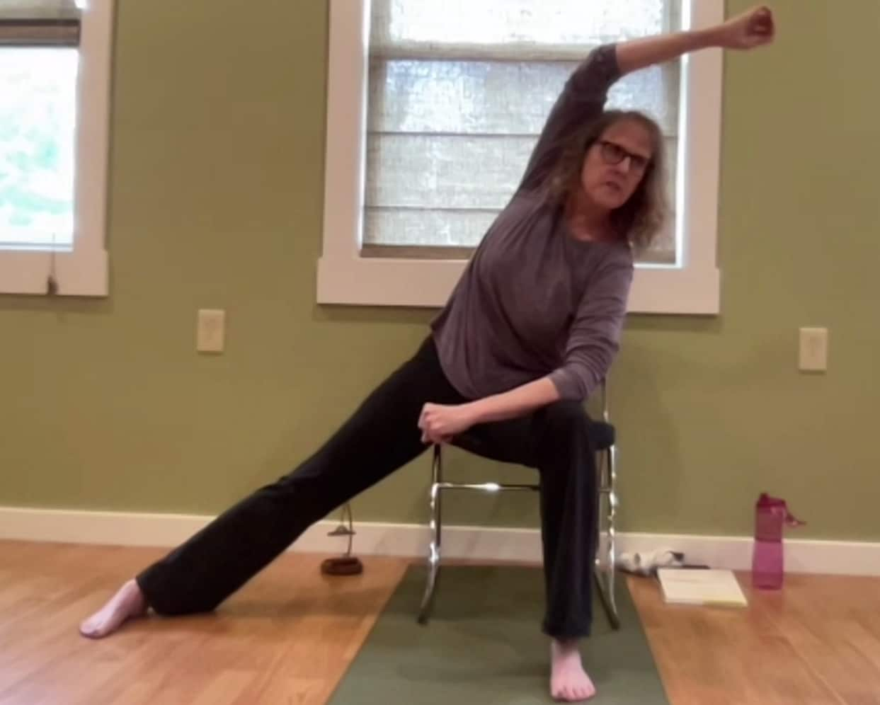 side angle pose chair yoga for seniors