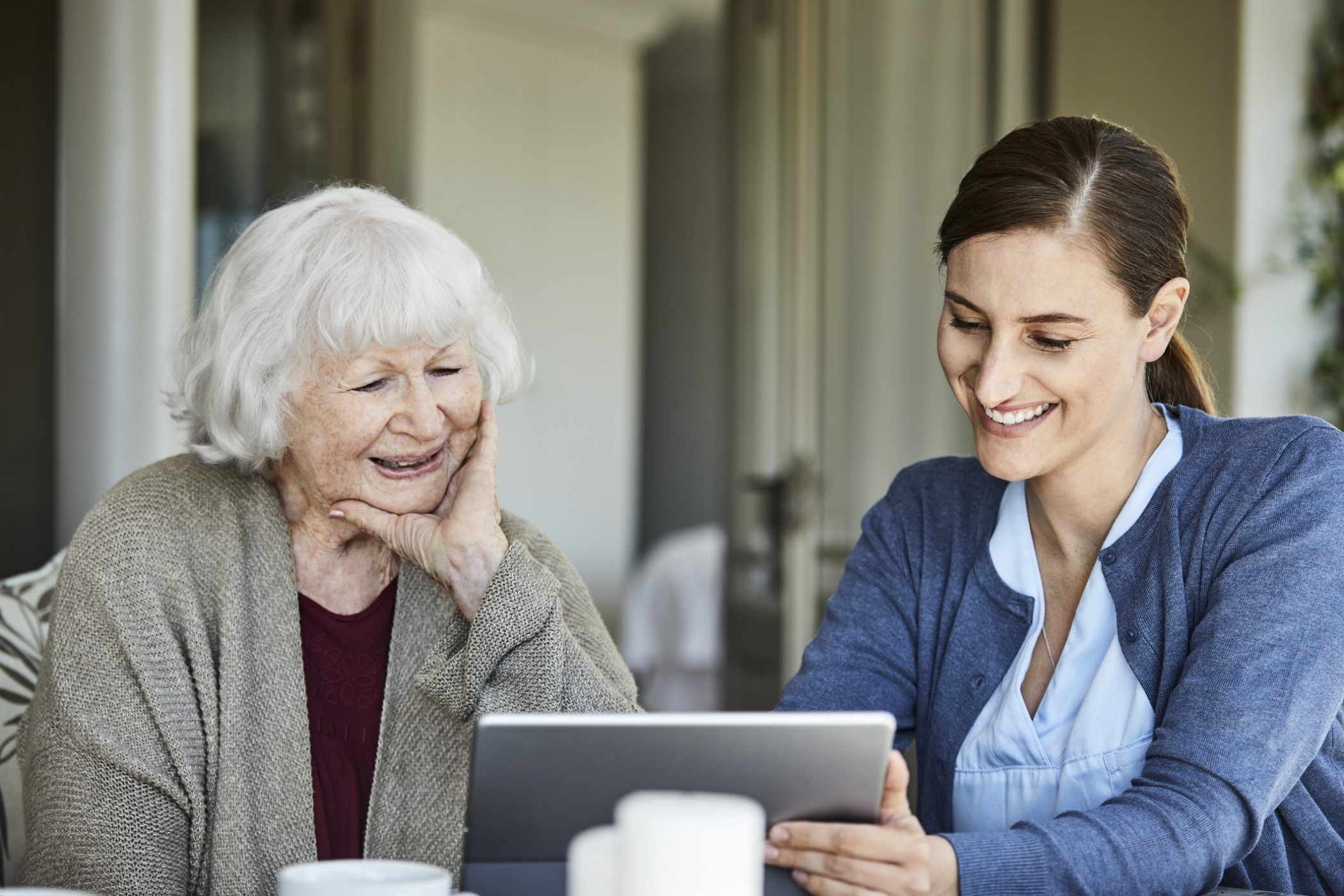 Differences in managing in-home senior care versus child care