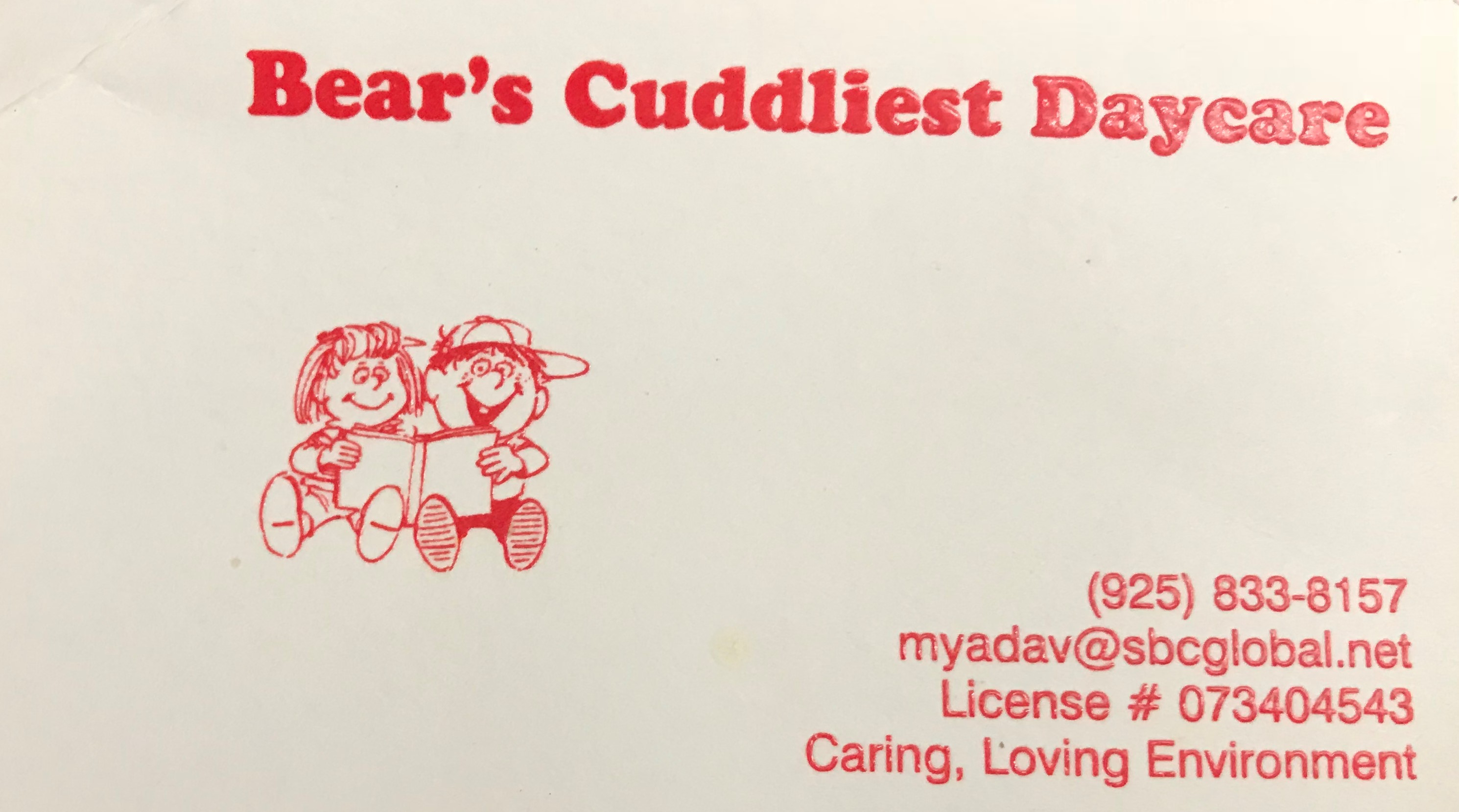 Bear's Cuddliest Daycare Logo