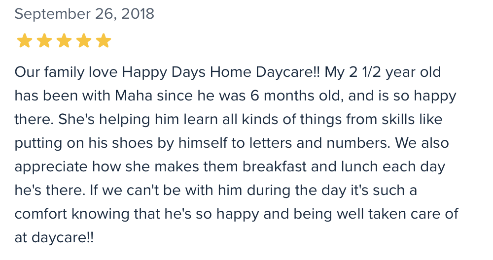 Happy Days Home Daycare's Photo