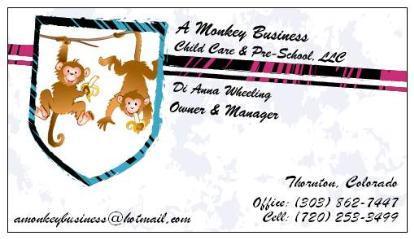 A Monkey Business Child Care & Preschool Logo