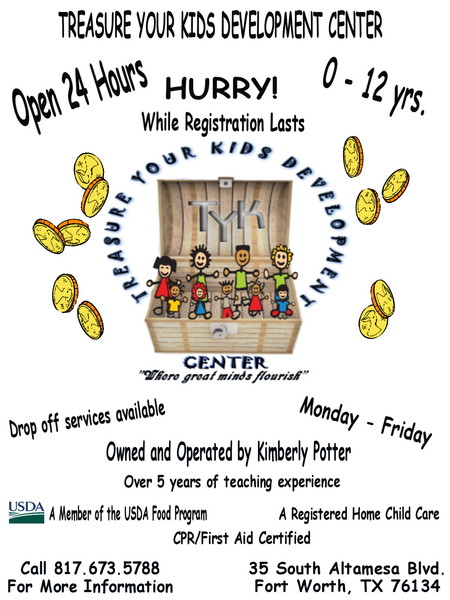 Treasure Your Kids Child Development Ctr. Logo