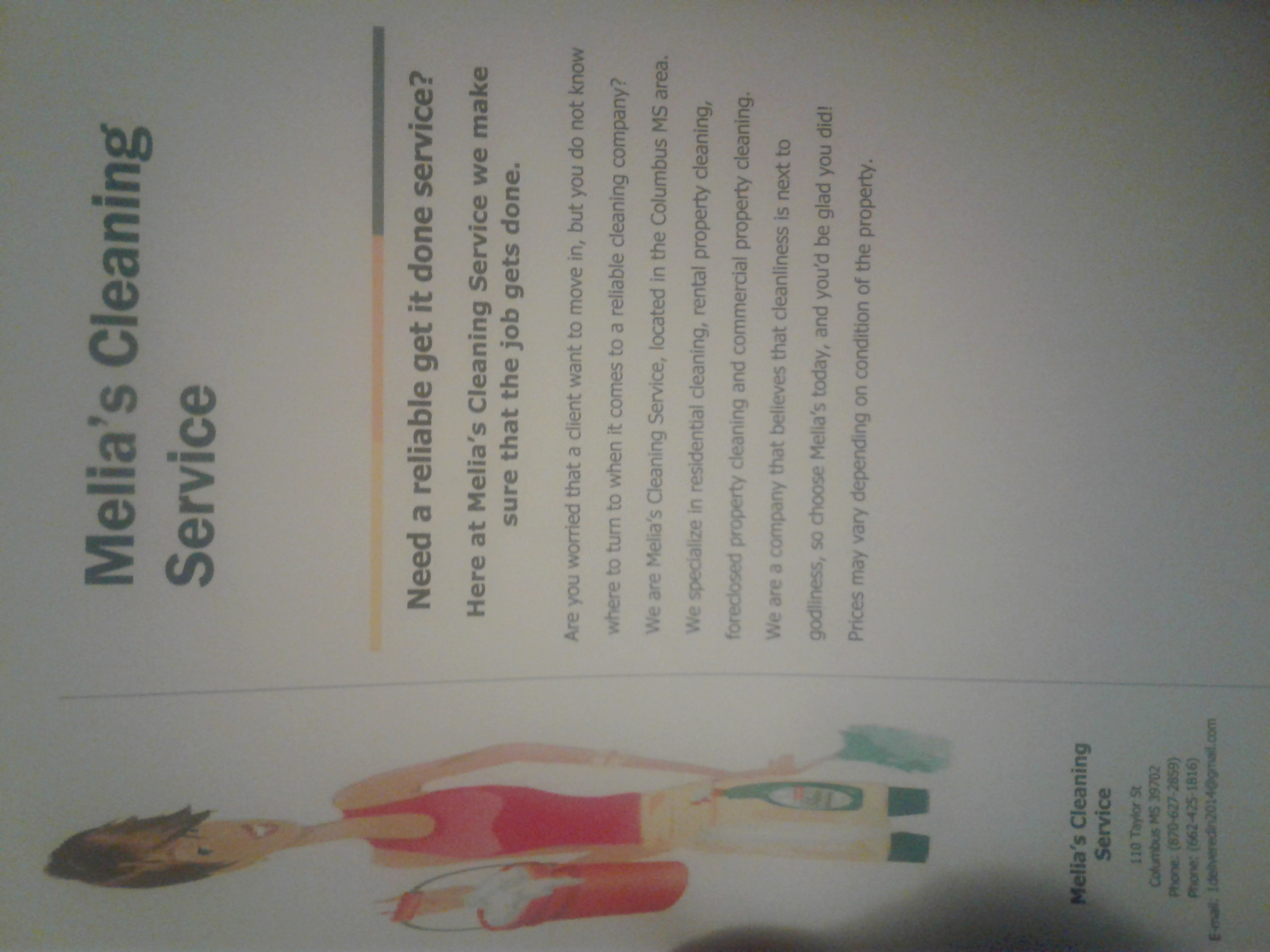 Melia's Cleaning Service's Photo