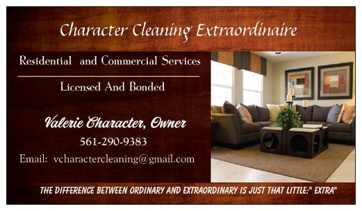 Character Cleaning Extraordinaire's Photo