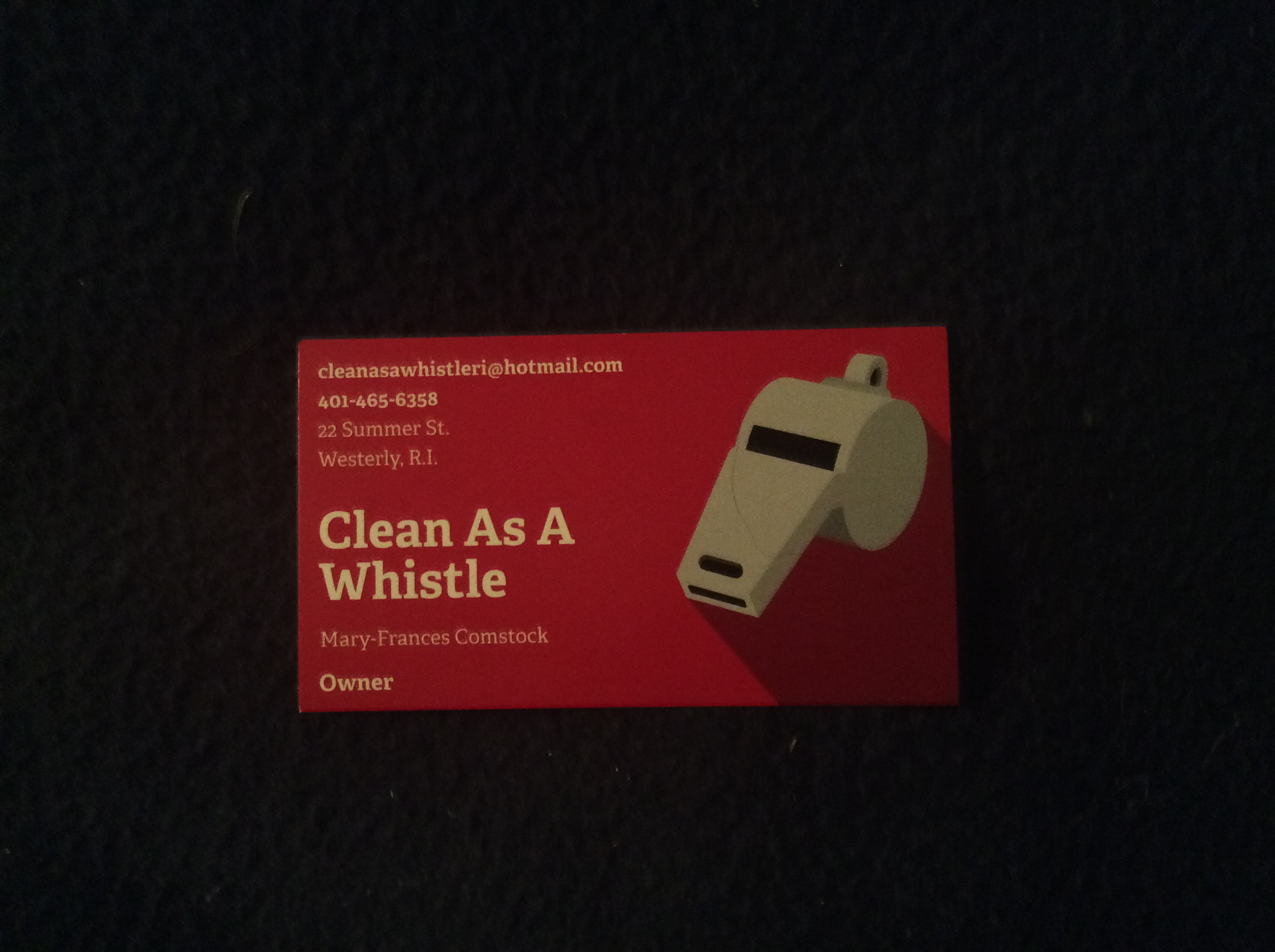 Clean as a Whistle's Photo