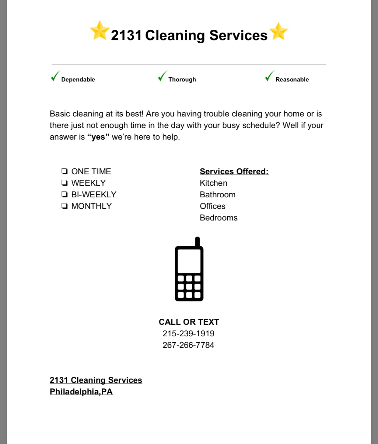2131 Cleaning services's Photo