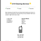 2131 Cleaning services