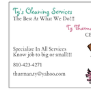 Ty's Cleaning Services