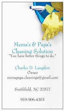 Mema's & Papa's Cleaning Solutions Logo