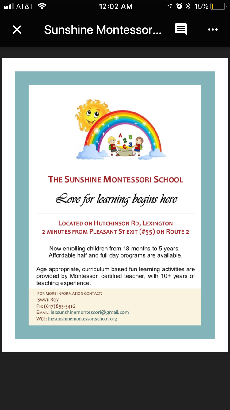 The Sunshine Montessori School's Photo