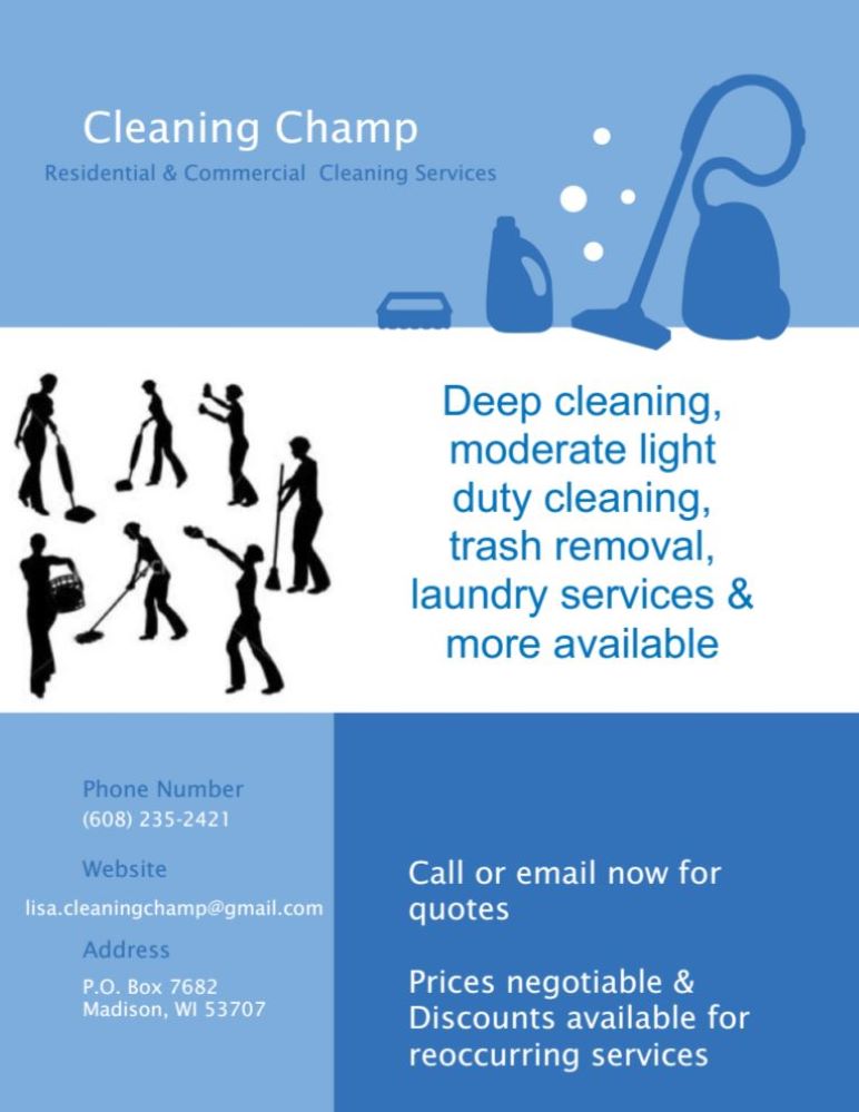 Cleaning Champ's Photo