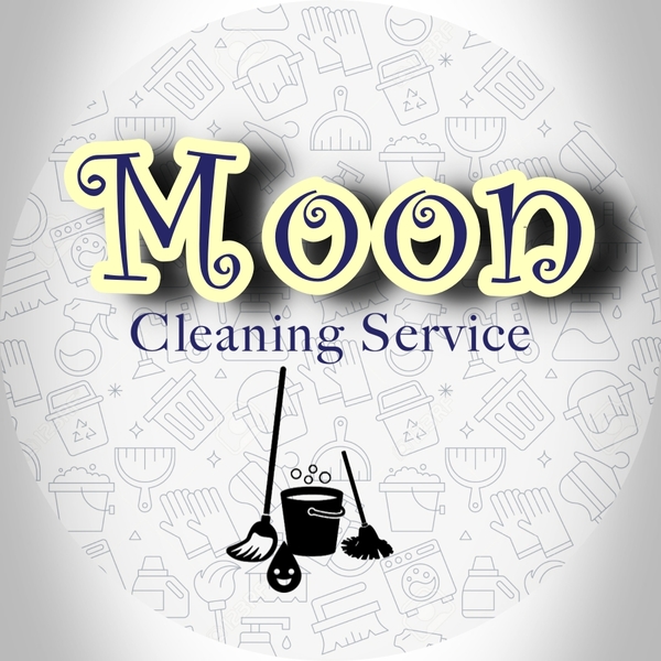 Moon Cleaning Service Logo