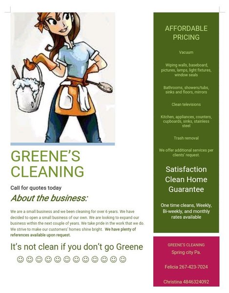 Greene's Cleaning Logo