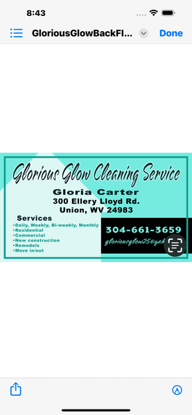 Glorious Glow Cleaning Services Llc Logo