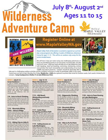 Wilderness Adventure Camp