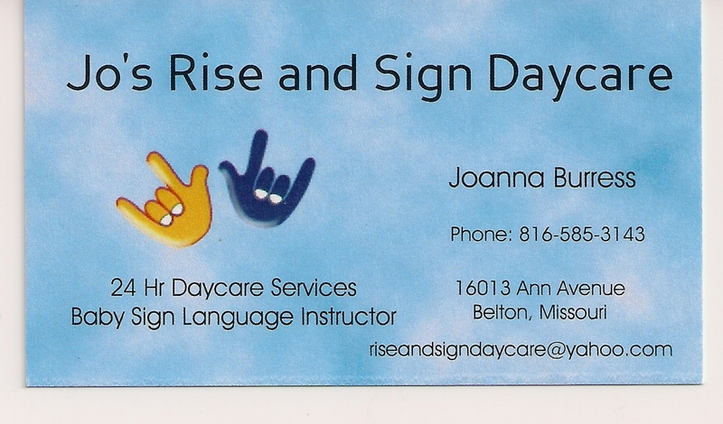 Jo's Rise And Sign Daycare Logo