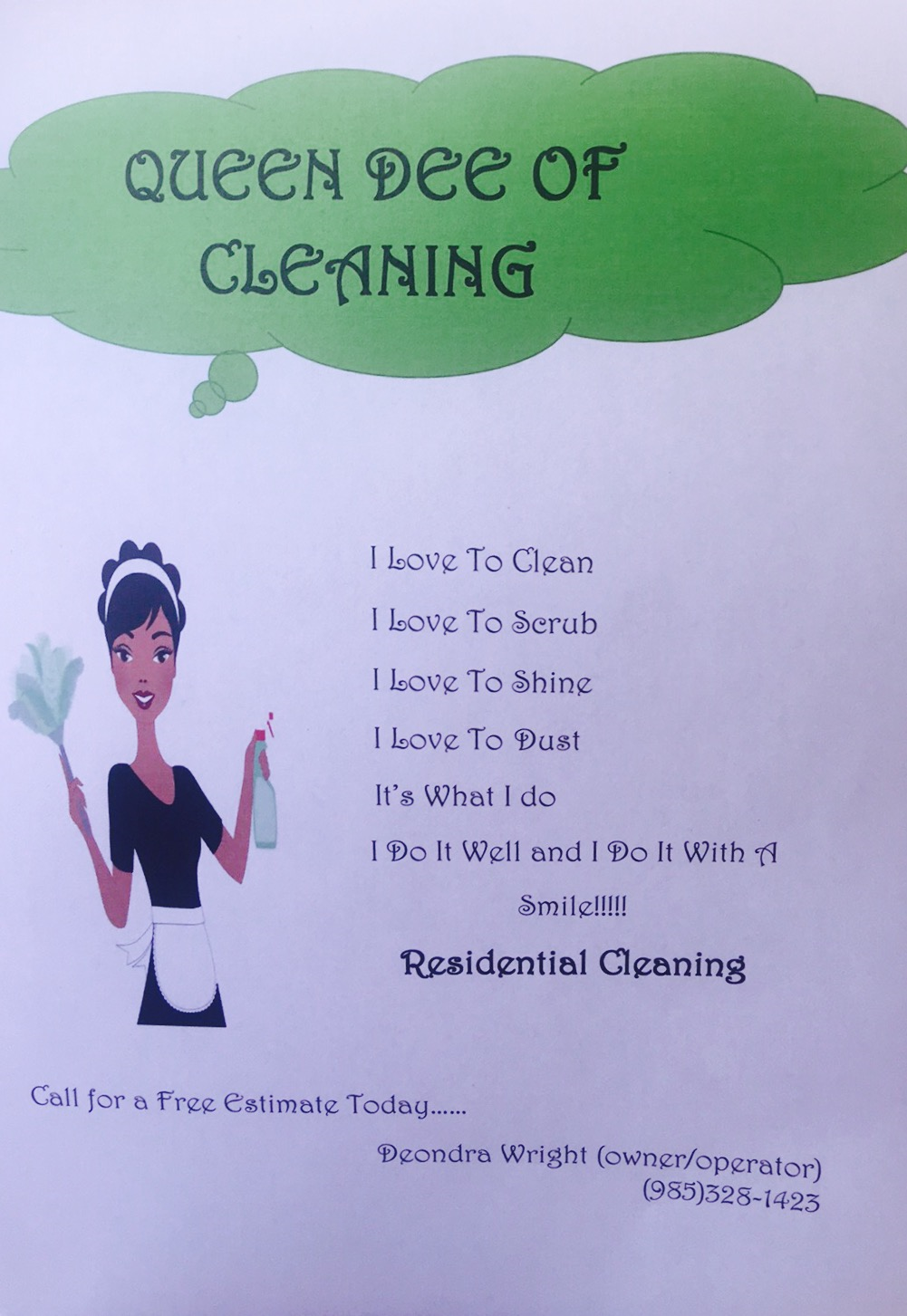 QUEEN DEE OF CLEANING's Photo