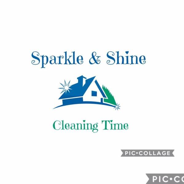 Sparkle & Shine Cleaning Time Logo