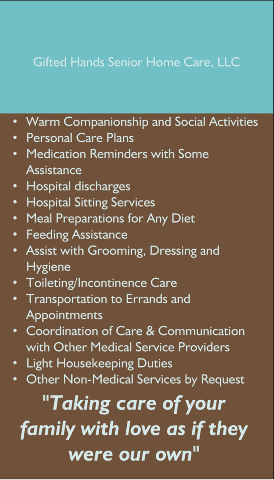 Gifted Hands Senior Home Care, LLC's Photo