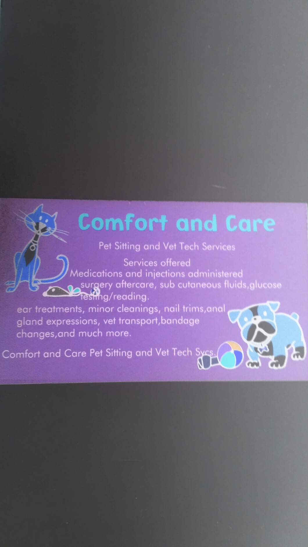 Comfort and Care Pet Sitting/Vet Tech Svcs's Photo