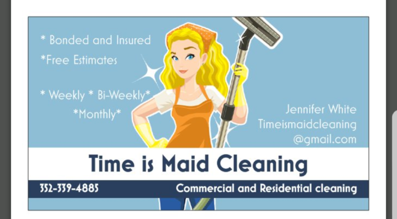 Time Is Maid Cleaning Logo