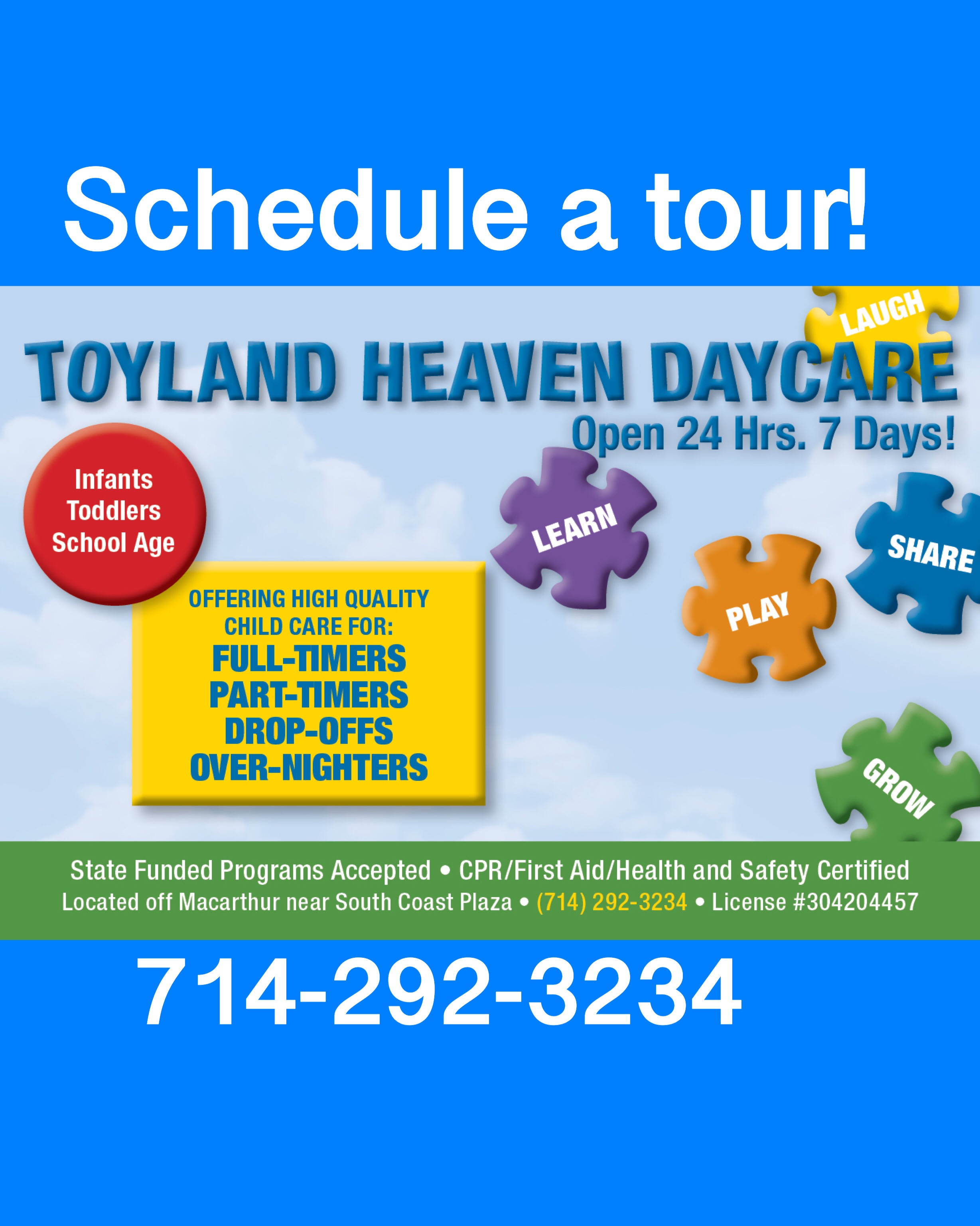 24/7 Toyland Heaven Daycare Logo