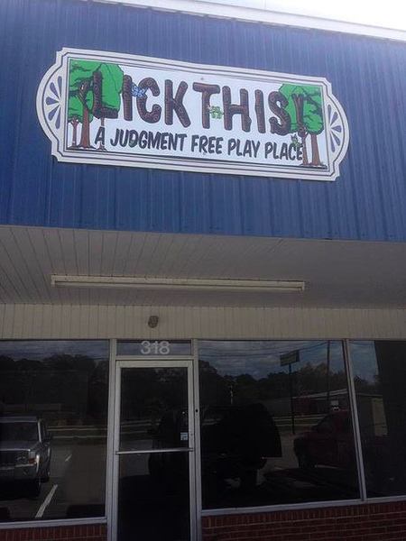 Lick This! A Judgment Free Play Place. Logo