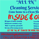 "ALL IN" Cleaning & Lawn Service